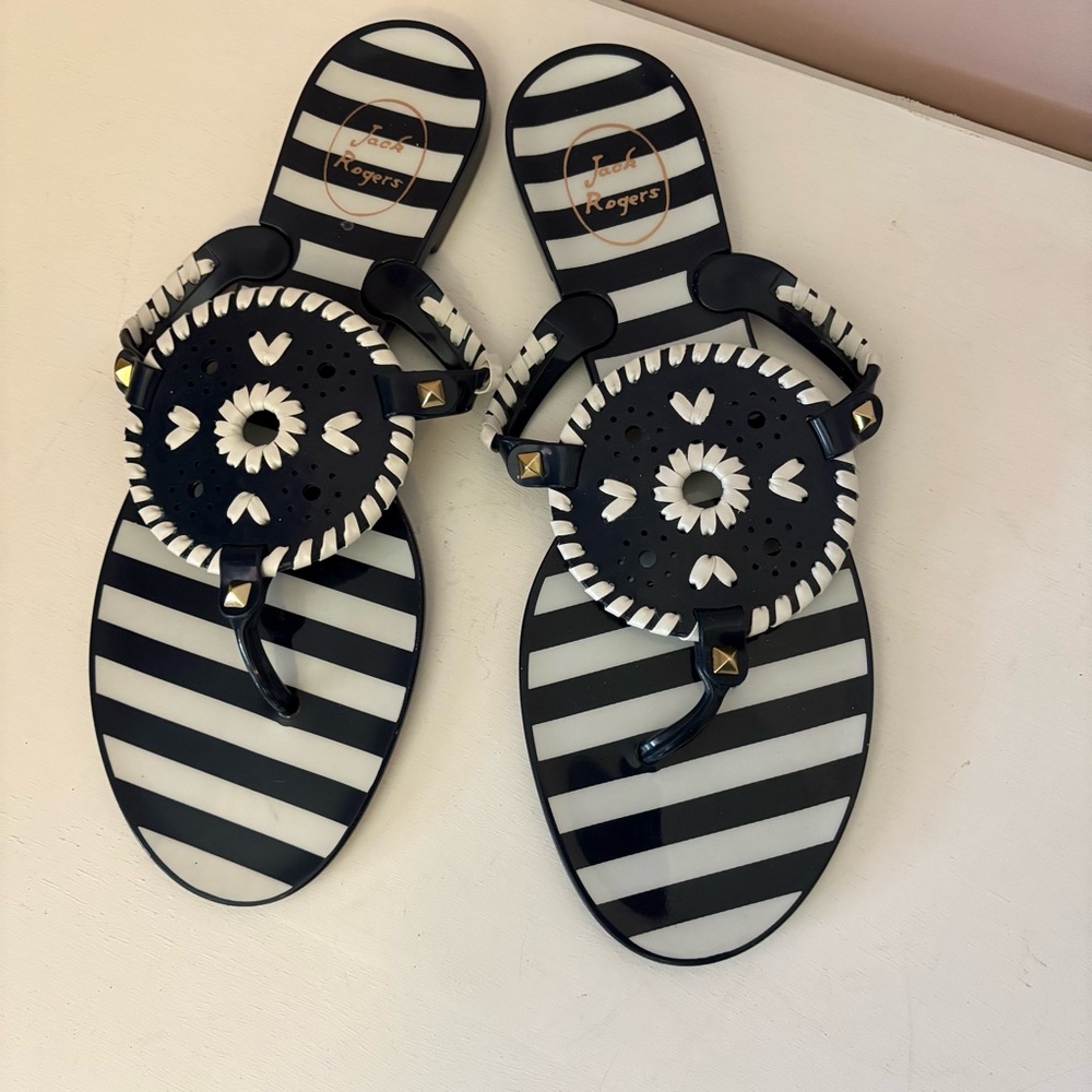 💚Jack Rogers Navy and White Women's Sandals